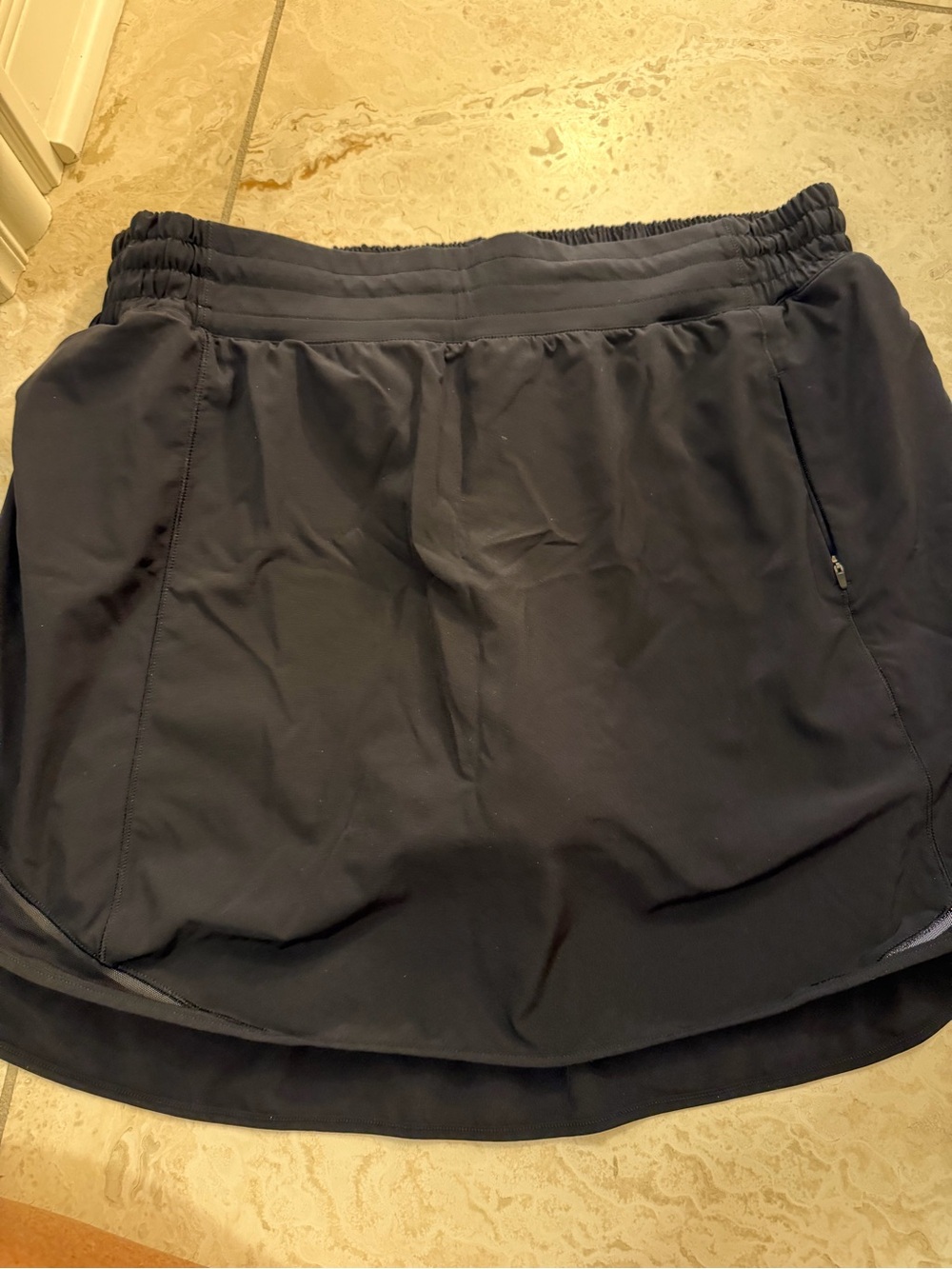 lululemon athletica Black Workout Skort with Built-In Shorts